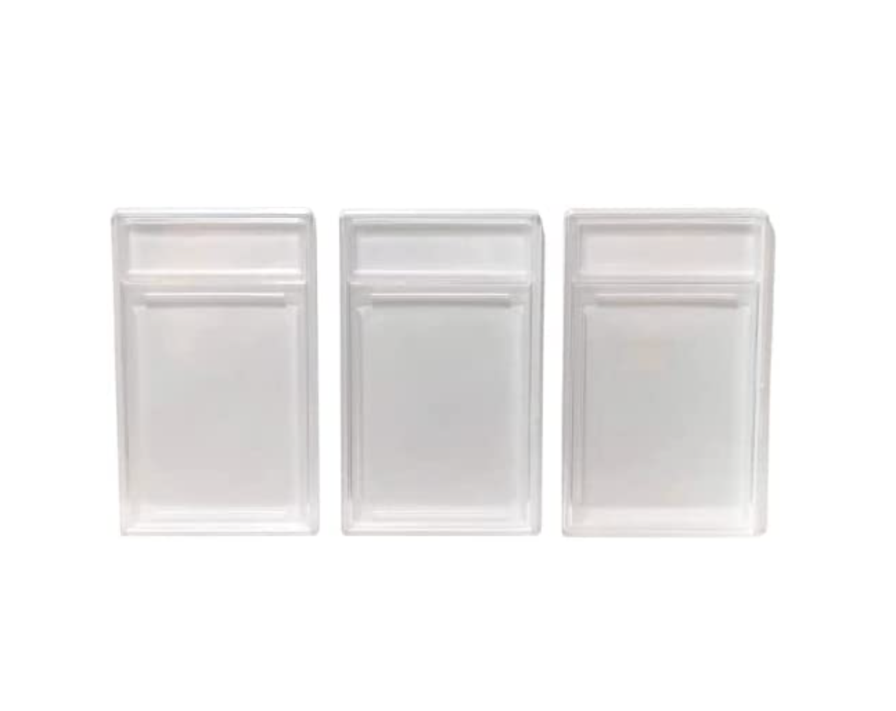 10 Pcs Trading Cards Protector Case Acrylic Clear Graded Card Holders with Label Position Hard Card Sleeves, Size: 65